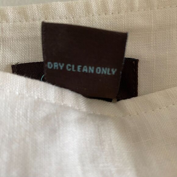 Camille le‎ Vie Linen Black And White A Line Embroidered Skirt Womens Size 8 - Picture 13 of 13